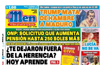 Portada Diario El Men (27/3/2026) Portada Diario El Men (27/3/2026)