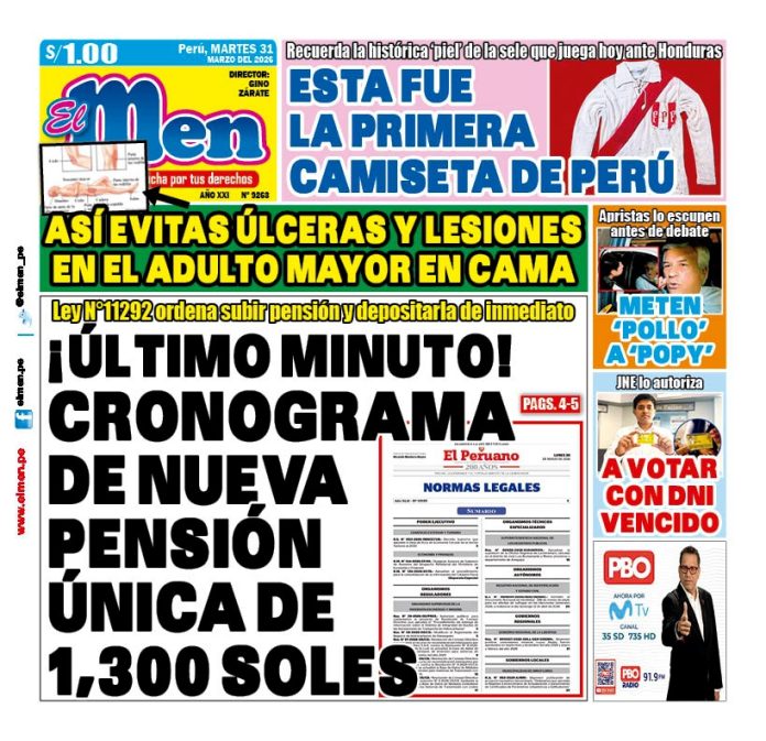 Portada Diario El Men (31/3/2026)