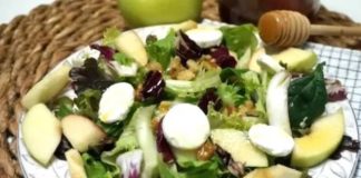 ¿Con calor? A comer ésta fresca ensalada de manzana y queso ensalada de manzana y queso