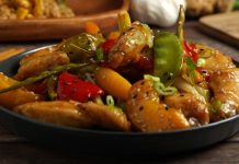 pechuga de pollo al durazno