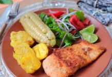 trucha frita con papas