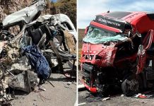 10 muertos en choque de minivan y cisterna