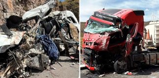 10 muertos en choque de minivan y cisterna