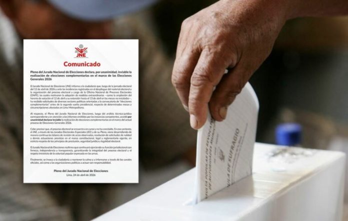 JNE le echa tierra a hacer elecciones complementarias