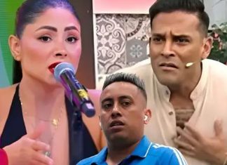 Pamela Franco, Christian Domínguez y Christian Cueva