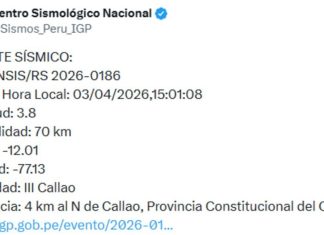 Sismo de magnitud 3.8 se registró en el Callao