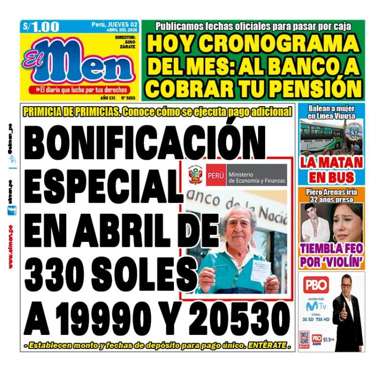 Portada Diario El Men (2/4/2026)