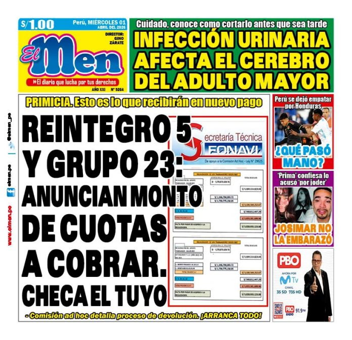 Portada Diario El Men (1/4/2026)