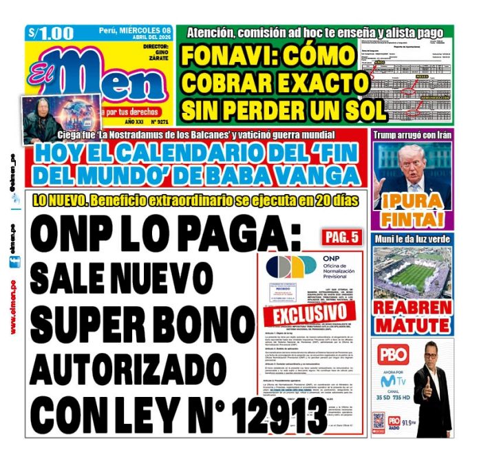 Portada Diario El Men (8/4/2026)