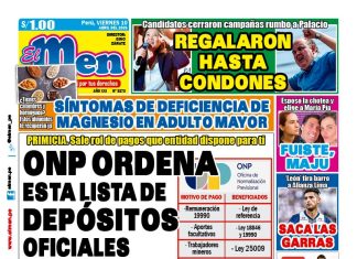 Portada Diario El Men (10/4/2026)