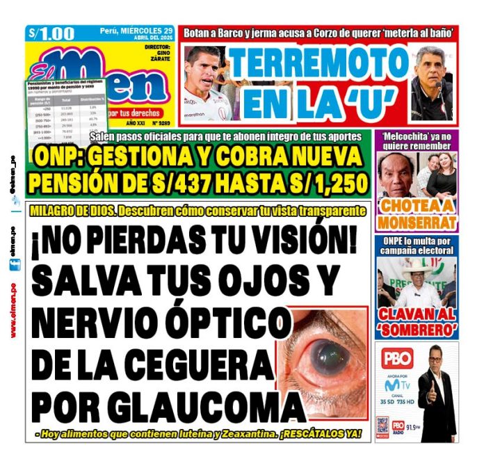 Portada Diario El Men (29/4/2026)