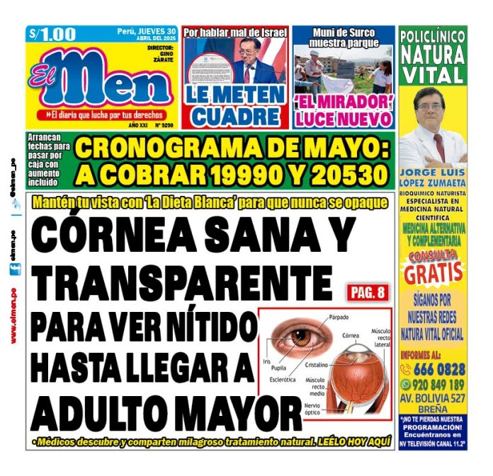 Portada Diario El Men (30/4/2026)