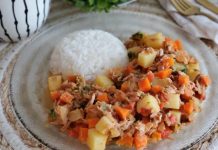 picante de atún con papas