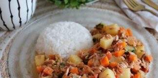 picante de atún con papas