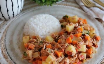 picante de atún con papas