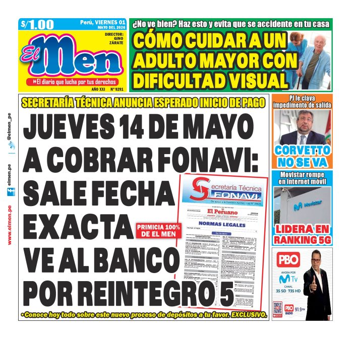Portada Diario El Men (1/5/2026)