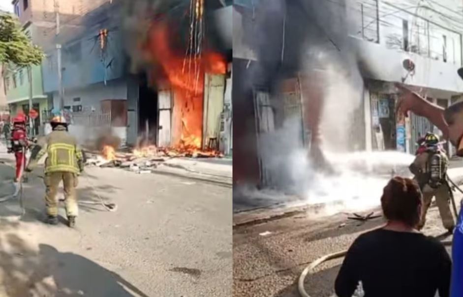 Incendio consume almacén en SJL