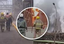 Incendio en refinería dejó cuatro trabajadores heridos