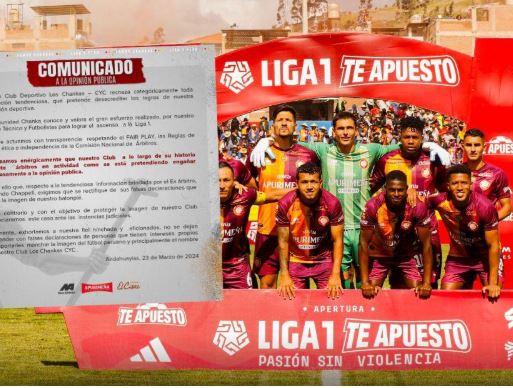 Los Chankas piden árbitro FIFA contra Alianza Lima Los Chankas piden árbitro FIFA contra Alianza Lima