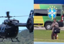 Neymar se lució en helicóptero