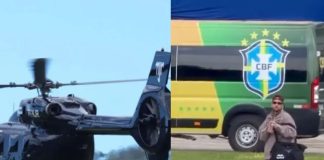 Neymar se lució en helicóptero