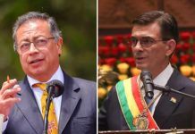 Presidente de Colombia, Gustavo Petro, y el presidente de Bolivia, Rodrigo Paz Pereira