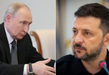Vladimir Putin y Volodímir Zelenski