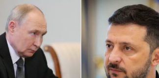 Vladimir Putin y Volodímir Zelenski