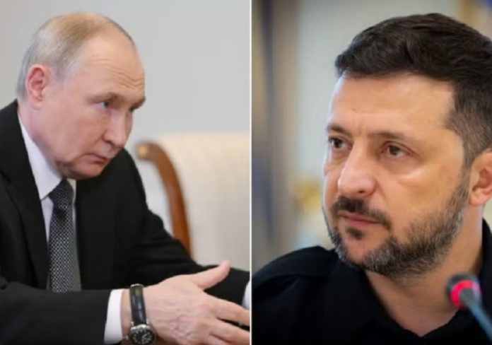 Vladimir Putin y Volodímir Zelenski