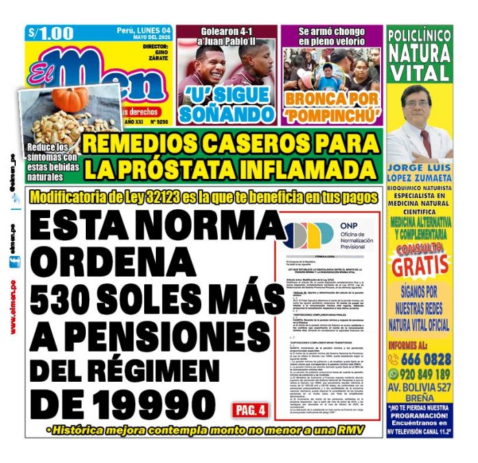Portada Diario El Men (3/5/2026)