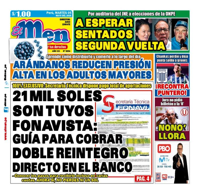 Portada Diario El Men (5/5/2026)