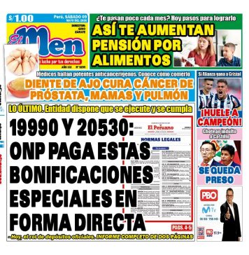 Portada Diario El Men (9/5/2026)