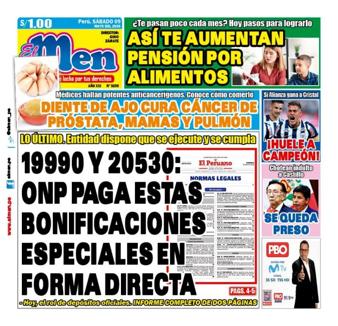 Portada Diario El Men (9/5/2026)