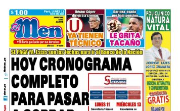 Portada Diario El Men (11/5/2026)