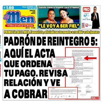 Portada Diario El Men (12/5/2026)