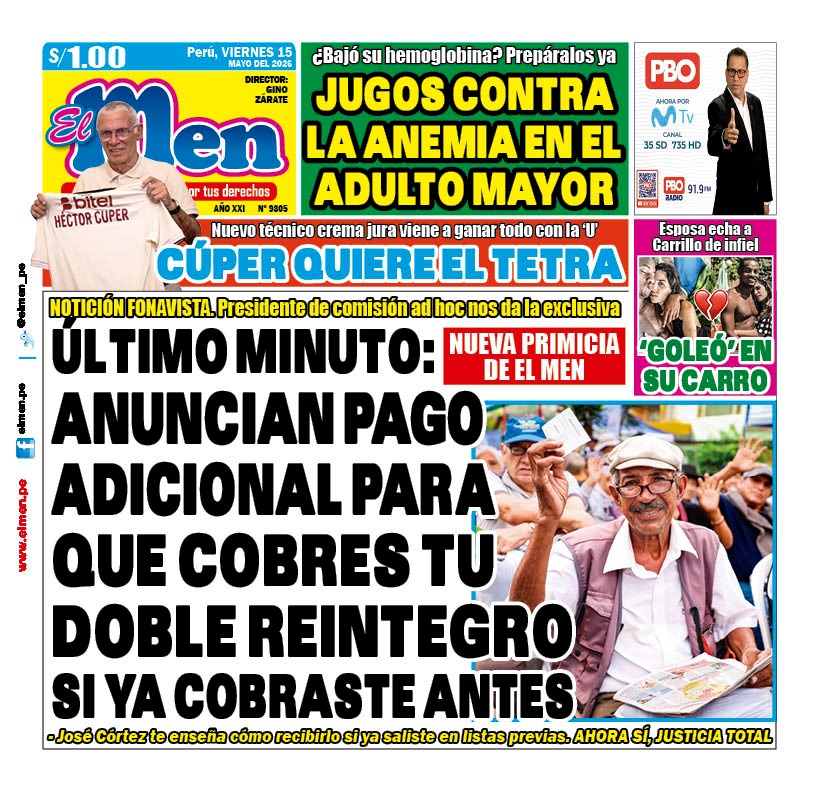 Portada Diario El Men (15/5/2026)
