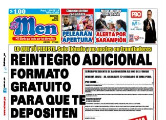 Portada Diario El Men (18/5/2026) Portada Diario El Men (18/5/2026)