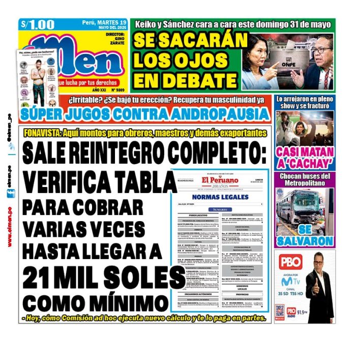 Portada Diario El Men (19/5/2026)