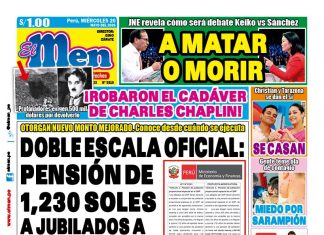 Portada Diario El Men (20/5/2026) Portada Diario El Men (20/5/2026)