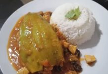 caigua rellena de pollo