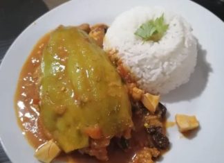 caigua rellena de pollo