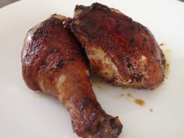 pollo asado con salsa de soja