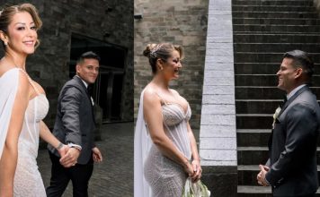 Christian Domínguez y Karla Tarazona oficializaron su relación con una boda civil