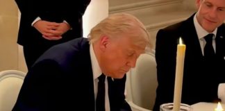 Donald Trump firmó acuerdo con Irán