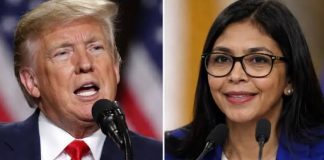 Donald Trump y Delcy Rodríguez
