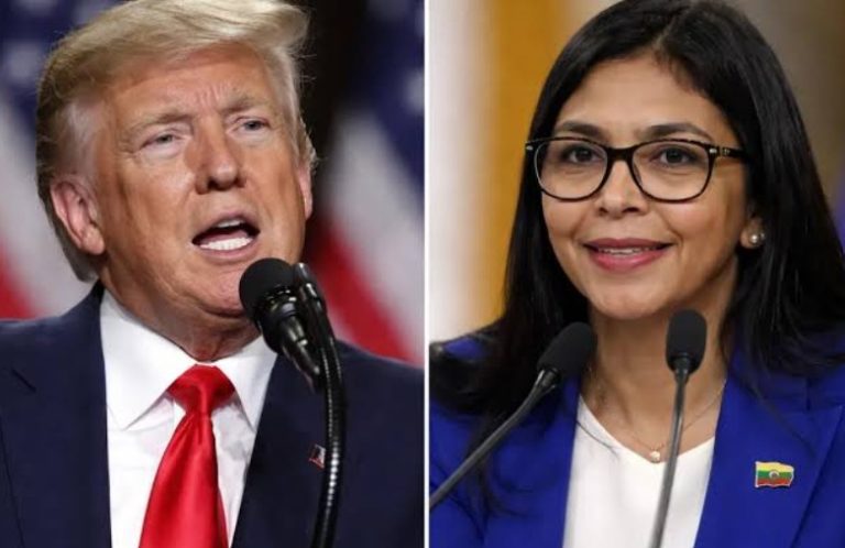 Donald Trump y Delcy Rodríguez