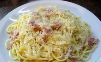 Espaguetis a la carbonara Espaguetis a la carbonara