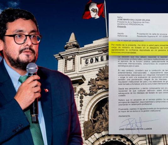José Reyes Llanos renuncia al Ministerio de Comercio Exterior y Turismo