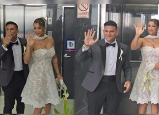 Karla Tarazona se luce en su matri con Christian Domínguez
