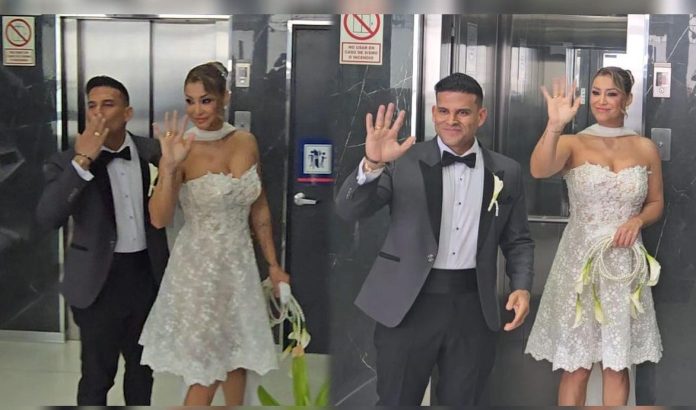 Karla Tarazona se luce en su matri con Christian Domínguez